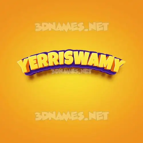 yerriswamy in Orange Toon style - 3D name wallpaper