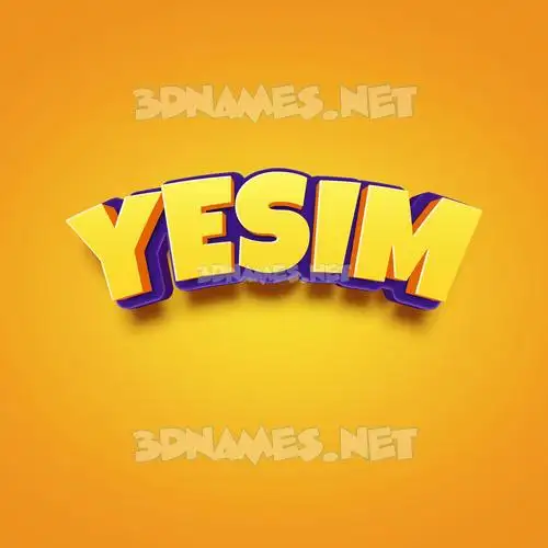 yesim in Orange Toon style - 3D name wallpaper yesim in Orange Toon style - 3D name wallpaper