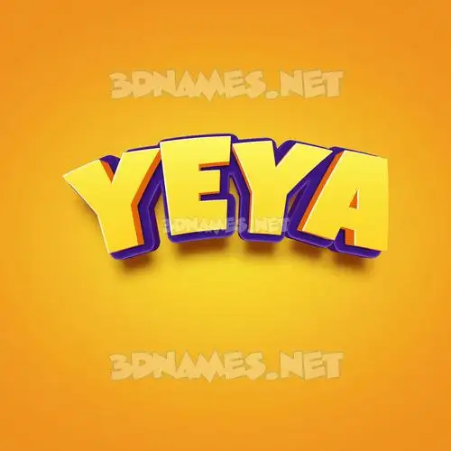 yeya in Orange Toon style - 3D name wallpaper yeya in Orange Toon style - 3D name wallpaper