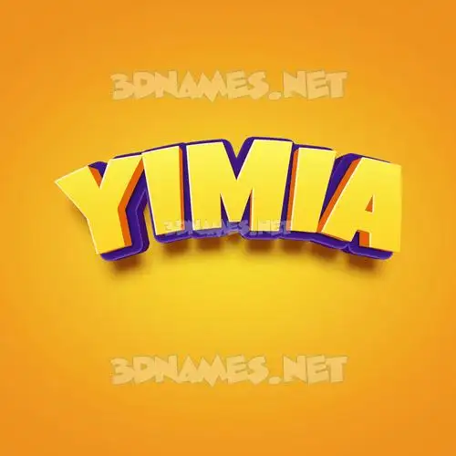 yimia in Orange Toon style - 3D name wallpaper yimia in Orange Toon style - 3D name wallpaper