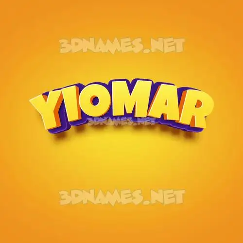 yiomar in Orange Toon style - 3D name wallpaper yiomar in Orange Toon style - 3D name wallpaper