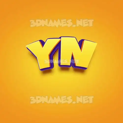 yn in Orange Toon style - 3D name wallpaper yn in Orange Toon style - 3D name wallpaper