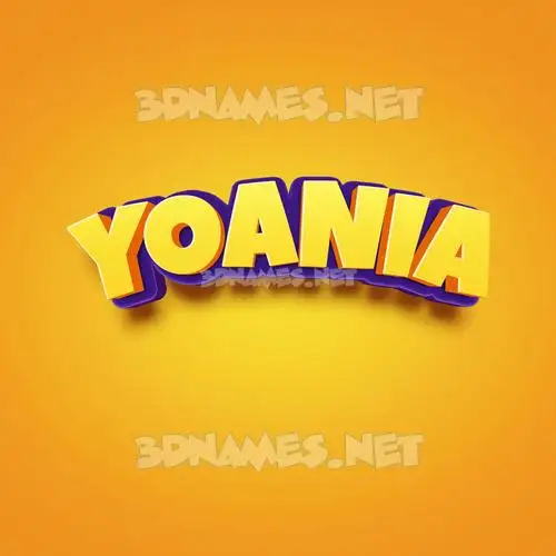 yoania in Orange Toon style - 3D name wallpaper yoania in Orange Toon style - 3D name wallpaper
