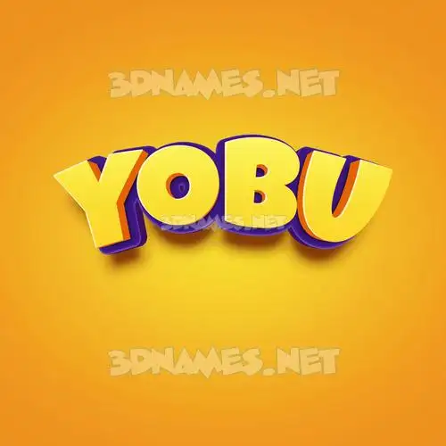 yobu in Orange Toon style - 3D name wallpaper yobu in Orange Toon style - 3D name wallpaper