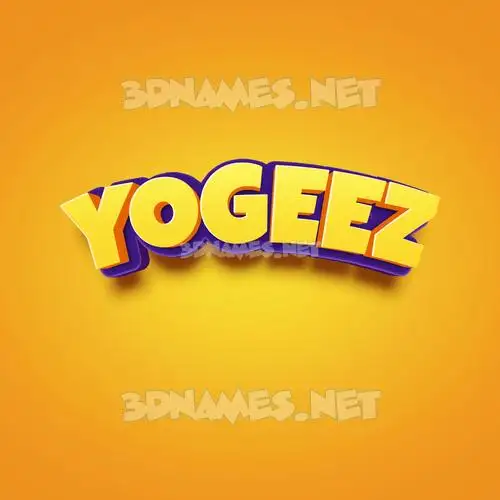 yogeez in Orange Toon style - 3D name wallpaper