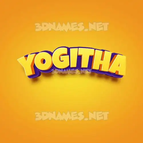 yogitha in Orange Toon style - 3D name wallpaper