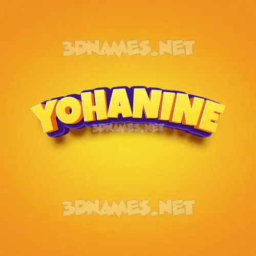 yohanine in Orange Toon style - 3D name wallpaper yohanine in Orange Toon style - 3D name wallpaper