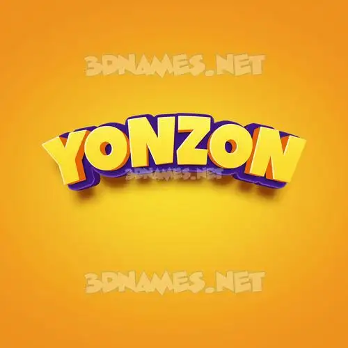 yonzon in Orange Toon style - 3D name wallpaper yonzon in Orange Toon style - 3D name wallpaper