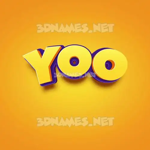 yoo in Orange Toon style - 3D name wallpaper yoo in Orange Toon style - 3D name wallpaper