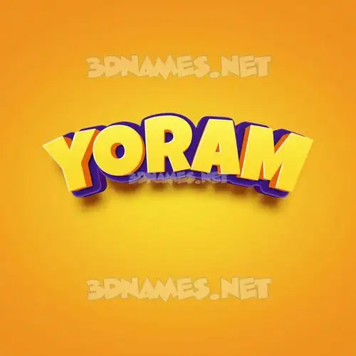 yoram in Orange Toon style - 3D name wallpaper yoram in Orange Toon style - 3D name wallpaper