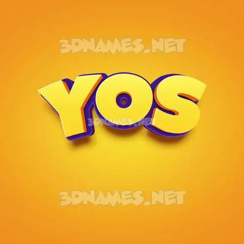 yos in Orange Toon style - 3D name wallpaper yos in Orange Toon style - 3D name wallpaper
