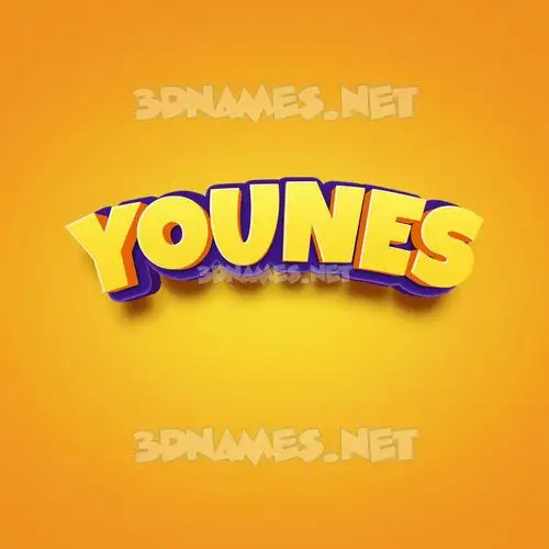 younes in Orange Toon style - 3D name wallpaper younes in Orange Toon style - 3D name wallpaper