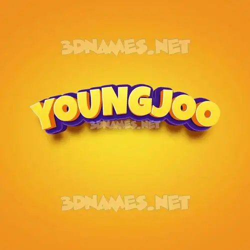 youngjoo in Orange Toon style - 3D name wallpaper