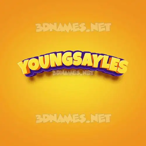 youngsayles in Orange Toon style - 3D name wallpaper youngsayles in Orange Toon style - 3D name wallpaper