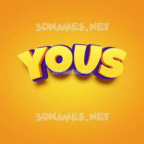 yous in Orange Toon style - 3D name wallpaper yous in Orange Toon style - 3D name wallpaper
