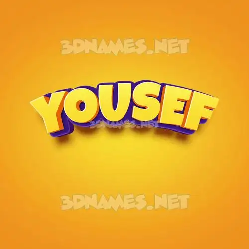 yousef in Orange Toon style - 3D name wallpaper yousef in Orange Toon style - 3D name wallpaper