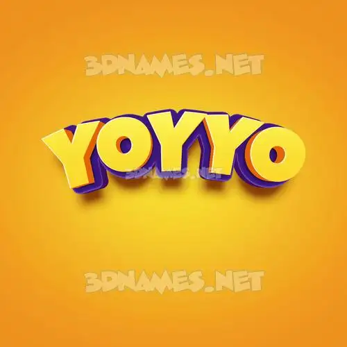 yoyyo in Orange Toon style - 3D name wallpaper yoyyo in Orange Toon style - 3D name wallpaper