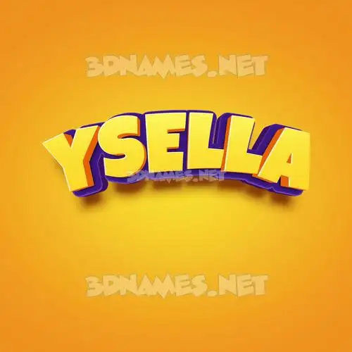 ysella in Orange Toon style - 3D name wallpaper
