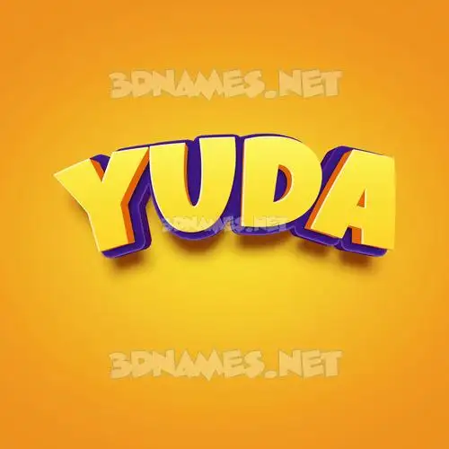 yuda in Orange Toon style - 3D name wallpaper yuda in Orange Toon style - 3D name wallpaper