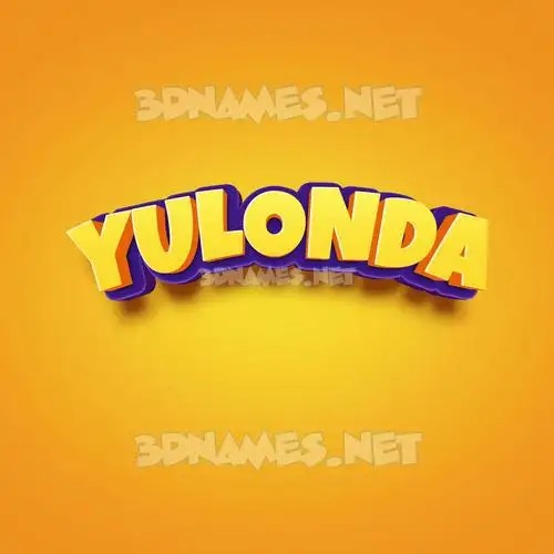yulonda in Orange Toon style - 3D name wallpaper