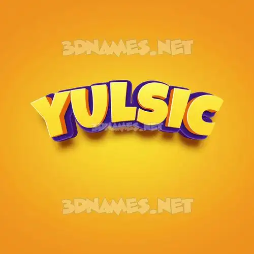 yulsic in Orange Toon style - 3D name wallpaper yulsic in Orange Toon style - 3D name wallpaper