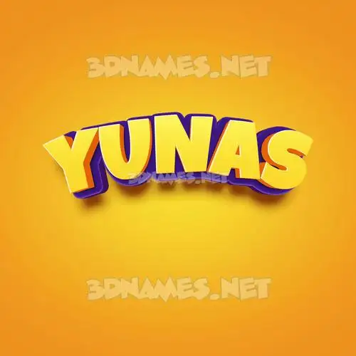 yunas in Orange Toon style - 3D name wallpaper yunas in Orange Toon style - 3D name wallpaper