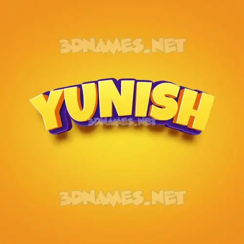 yunish in Orange Toon style - 3D name wallpaper yunish in Orange Toon style - 3D name wallpaper