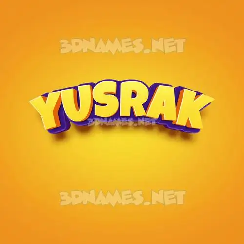 yusrak in Orange Toon style - 3D name wallpaper yusrak in Orange Toon style - 3D name wallpaper
