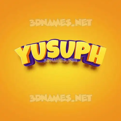 yusuph in Orange Toon style - 3D name wallpaper