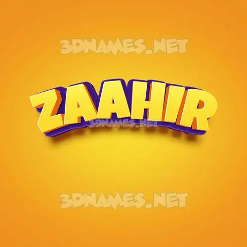 zaahir in Orange Toon style - 3D name wallpaper zaahir in Orange Toon style - 3D name wallpaper