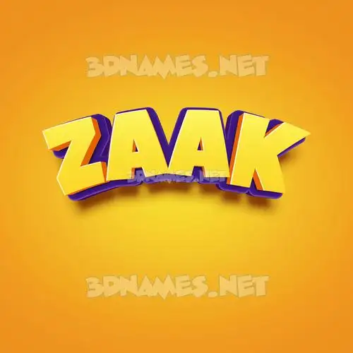 zaak in Orange Toon style - 3D name wallpaper zaak in Orange Toon style - 3D name wallpaper