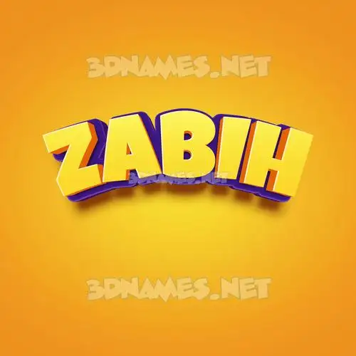 zabih in Orange Toon style - 3D name wallpaper zabih in Orange Toon style - 3D name wallpaper