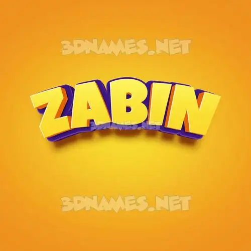 zabin in Orange Toon style - 3D name wallpaper zabin in Orange Toon style - 3D name wallpaper