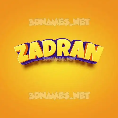 zadran in Orange Toon style - 3D name wallpaper zadran in Orange Toon style - 3D name wallpaper