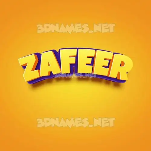 zafeer in Orange Toon style - 3D name wallpaper zafeer in Orange Toon style - 3D name wallpaper