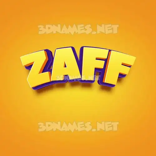 zaff in Orange Toon style - 3D name wallpaper zaff in Orange Toon style - 3D name wallpaper