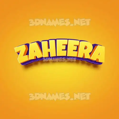 zaheera in Orange Toon style - 3D name wallpaper zaheera in Orange Toon style - 3D name wallpaper