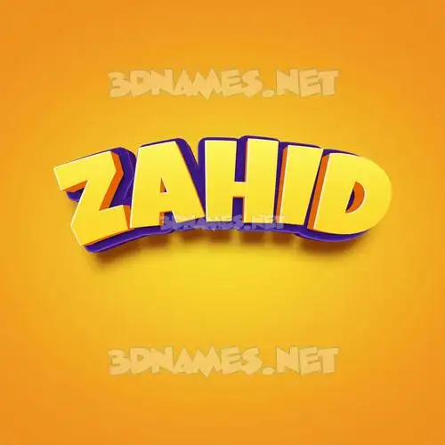 zahid in Orange Toon style - 3D name wallpaper zahid in Orange Toon style - 3D name wallpaper