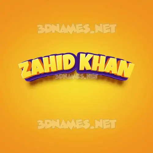 zahid khan in Orange Toon style - 3D name wallpaper zahid khan in Orange Toon style - 3D name wallpaper