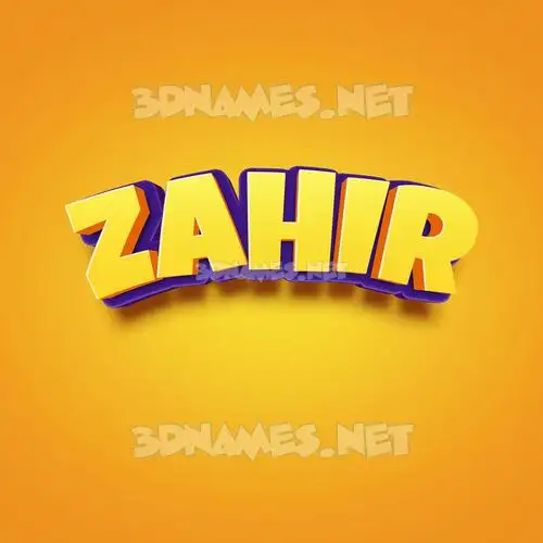 zahir in Orange Toon style - 3D name wallpaper zahir in Orange Toon style - 3D name wallpaper