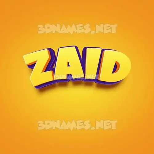 zaid in Orange Toon style - 3D name wallpaper zaid in Orange Toon style - 3D name wallpaper