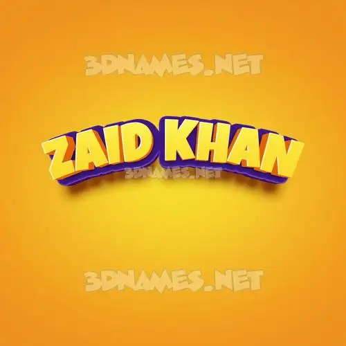 zaid khan in Orange Toon style - 3D name wallpaper zaid khan in Orange Toon style - 3D name wallpaper
