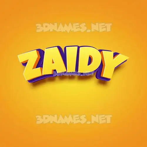 zaidy in Orange Toon style - 3D name wallpaper zaidy in Orange Toon style - 3D name wallpaper