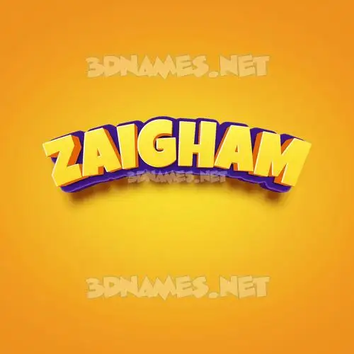 zaigham in Orange Toon style - 3D name wallpaper zaigham in Orange Toon style - 3D name wallpaper