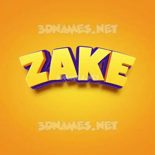 zake in Orange Toon style - 3D name wallpaper zake in Orange Toon style - 3D name wallpaper
