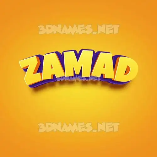 zamad in Orange Toon style - 3D name wallpaper zamad in Orange Toon style - 3D name wallpaper