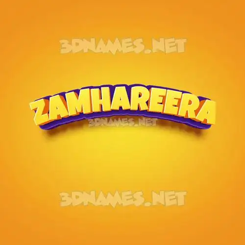 zamhareera in Orange Toon style - 3D name wallpaper zamhareera in Orange Toon style - 3D name wallpaper