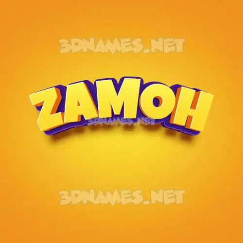 zamoh in Orange Toon style - 3D name wallpaper zamoh in Orange Toon style - 3D name wallpaper
