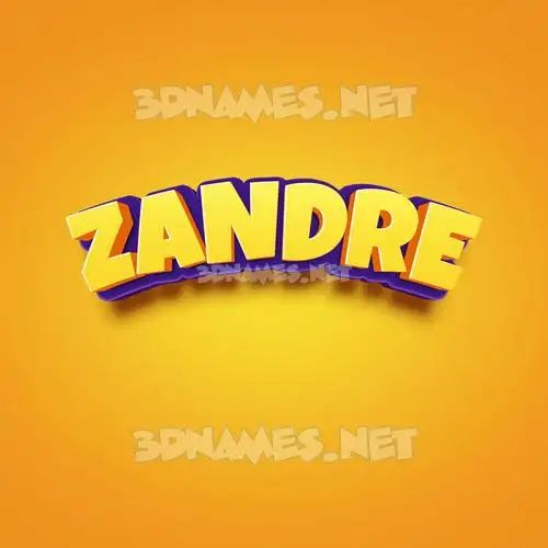 zandre in Orange Toon style - 3D name wallpaper zandre in Orange Toon style - 3D name wallpaper