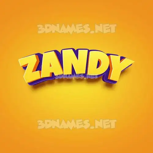 zandy in Orange Toon style - 3D name wallpaper zandy in Orange Toon style - 3D name wallpaper